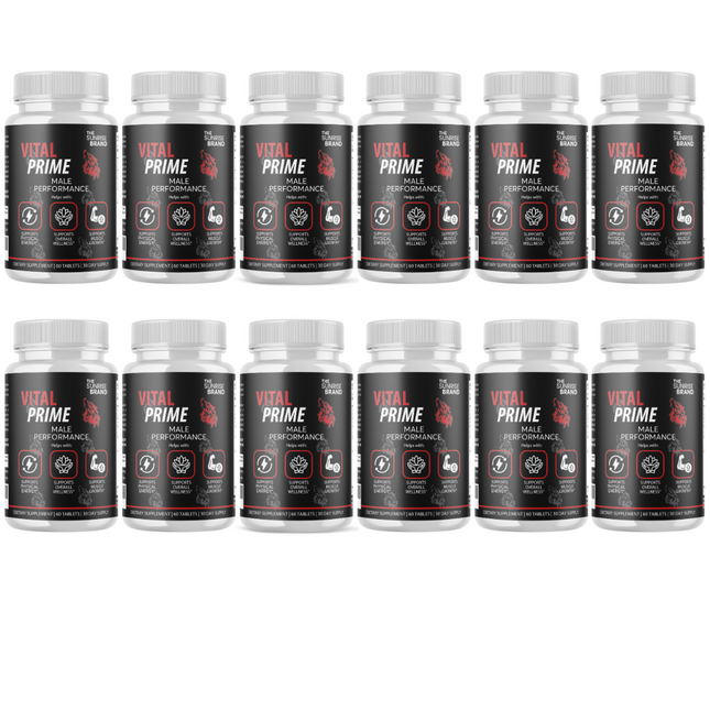 Vital Prime Men Pills, Maximize Energy, Vitality & Stamina - 12 Bottles