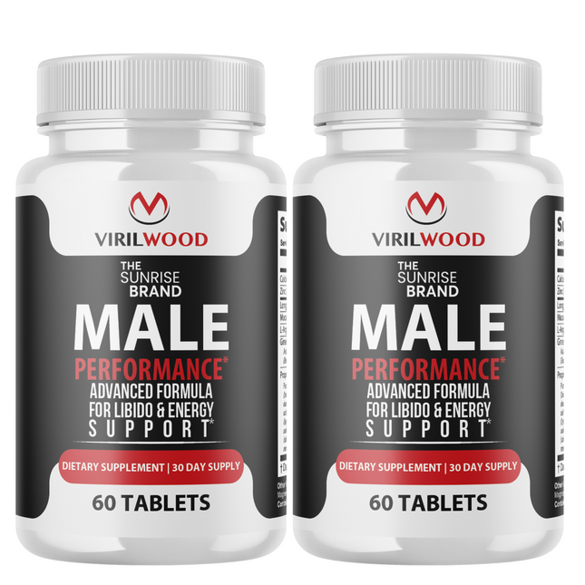 VirilWood Performance & Drive Pills for Men, Viril Wood Male Support - 2 Bottles
