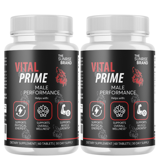 Vital Prime Men Pills, Maximize Energy, Vitality & Stamina - 2 Bottles