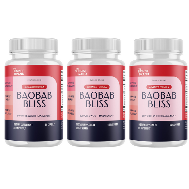 Baobab Bliss - weight loss pills, weight loss supplement, exogenous keto - 3 Bottles