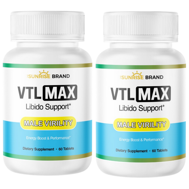 VLT Max Advanced Male Virility Vigor Strength Enhancement 120 capsules - 2 pack