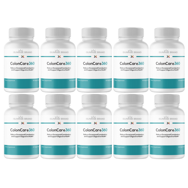 Colon Cleanse 360 Dietary Supplement - 10 Bottles 600 Capsules