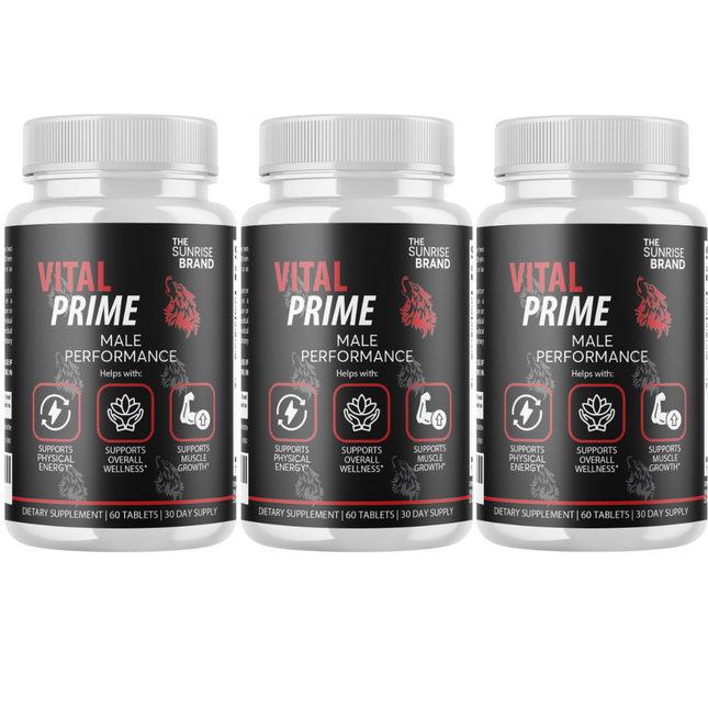 Vital Prime Men Pills, Maximize Energy, Vitality & Stamina - 3 Bottles
