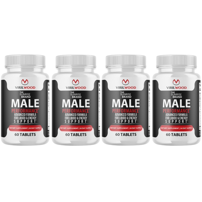 VirilWood Performance & Drive Pills for Men, Viril Wood Male Support - 4 Bottles