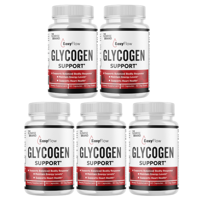 EasyFlow-Glycogen Support Pills, Easy Flow Capsules, Blood Support- 5 Bottles