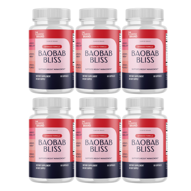 Baobab Bliss - weight loss pills, weight loss supplement, exogenous keto - 6 Bottles