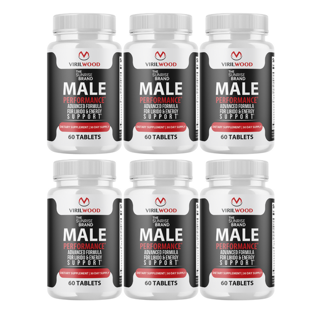 VirilWood Performance & Drive Pills for Men, Viril Wood Male Support - 6 Bottles