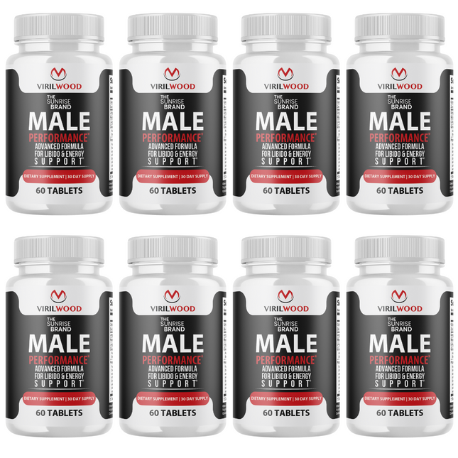 VirilWood Performance & Drive Pills for Men, Viril Wood Male Support - 8 Bottles