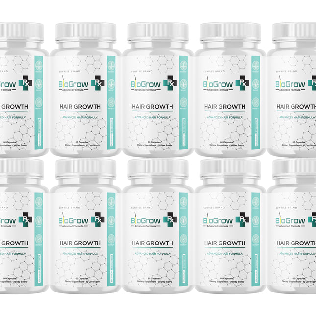 BioGrow Dietary Pills to Boost Hair Growth and Strength Naturally - 10 Pack