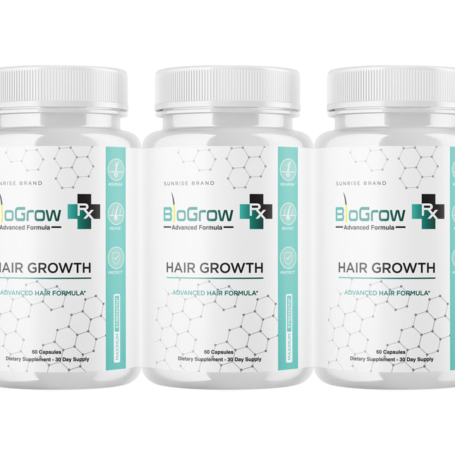 BioGrow Dietary Pills to Boost Hair Growth and Strength Naturally - 3 Pack