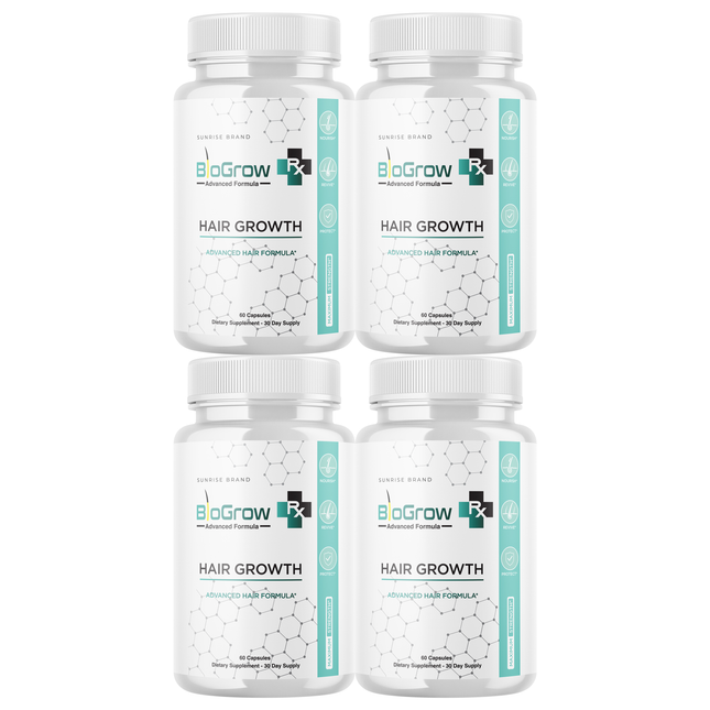 BioGrow Dietary Pills to Boost Hair Growth and Strength Naturally - 4 Pack