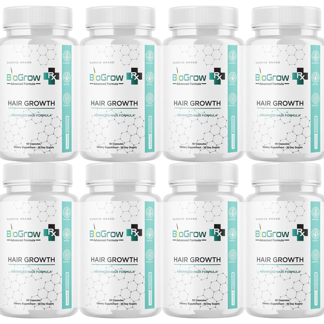 BioGrow Dietary Pills to Boost Hair Growth and Strength Naturally - 8 Pack