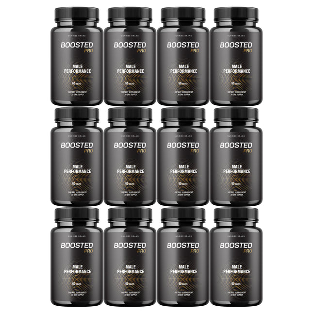 Boosted Pro Pills for Men, Supports T-Levels and Boosts Energy - 12 Pack