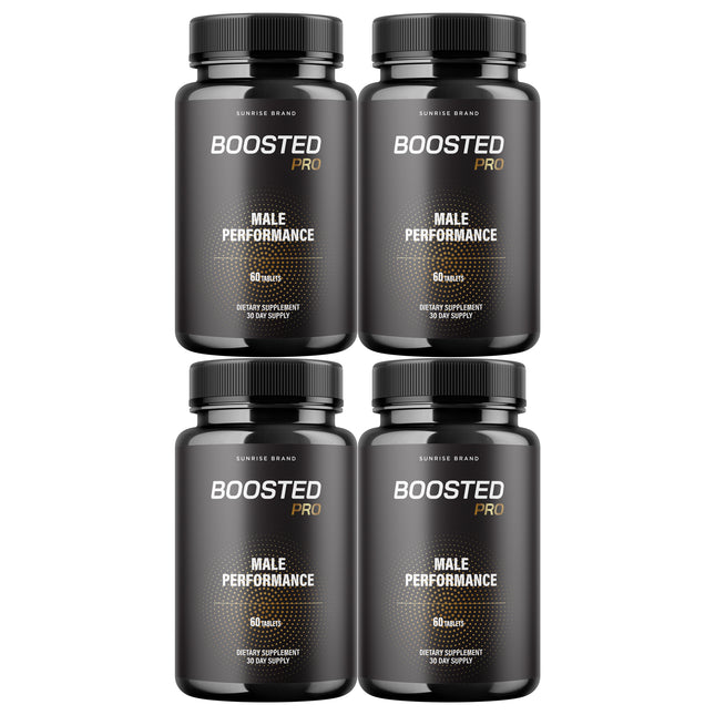 Boosted Pro Pills for Men, Supports T-Levels and Boosts Energy - 4 Pack