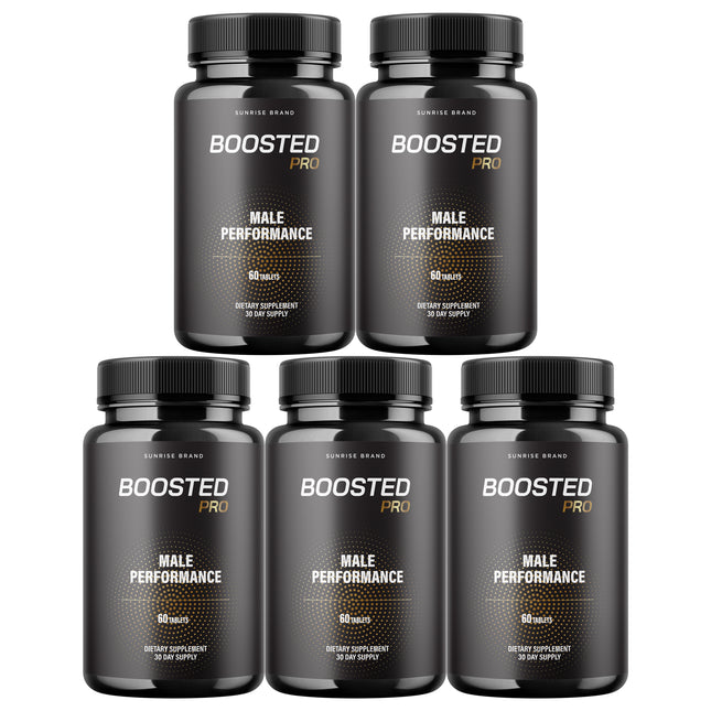 Boosted Pro Pills for Men, Supports T-Levels and Boosts Energy - 5 Pack