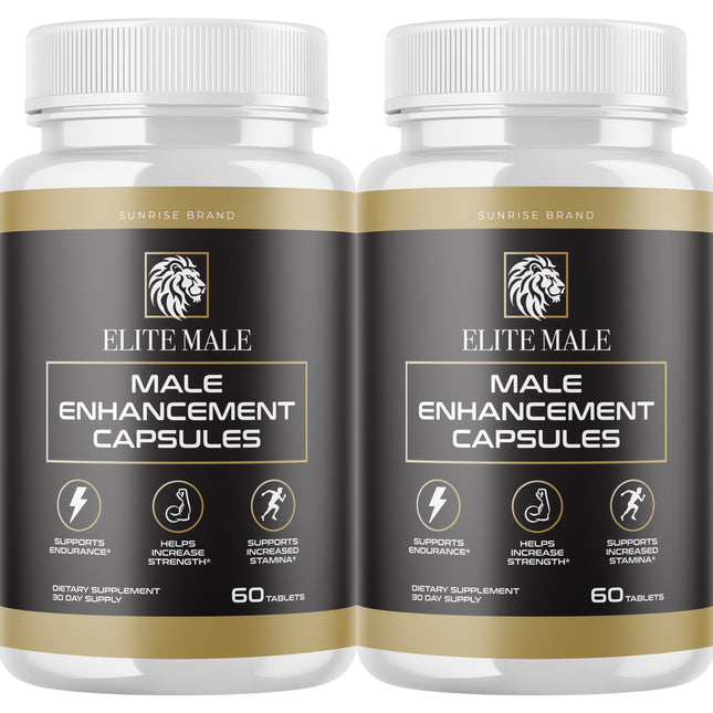 Elite Male, Performance Enhancement Formula, Maximum Energy - 2 Pack