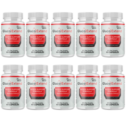 Gluco Extend Capsules Blood Support, GlucoExtend Pills - 10 Bottles