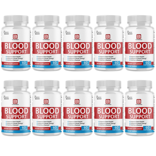 Trusted Relief Blood Support Pills for Managing Sugar & Pressure Levels - 10 Bottles