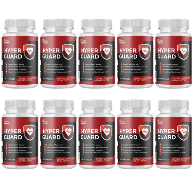 Hyper Guard Blood Support Pills for Healthy Blood Levels & Heart Health - 10 Bottle
