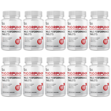 Vigor Pump for Men Advanced Drive and Energy Support Male Performance- 10 Bottles