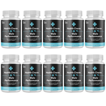 Health Charm Male Pills - Maximize Energy, Vitality & Stamina - 10 Bottles