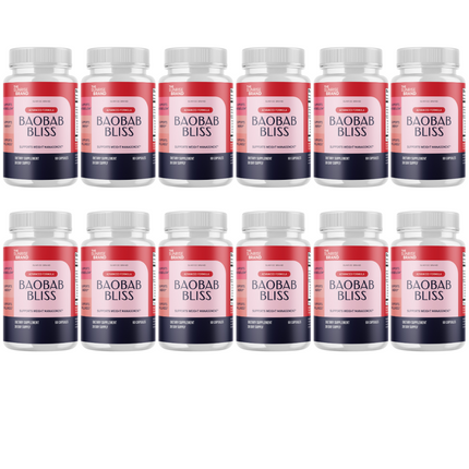 Baobab Bliss - weight loss pills, weight loss supplement, exogenous keto - 12 Bottles