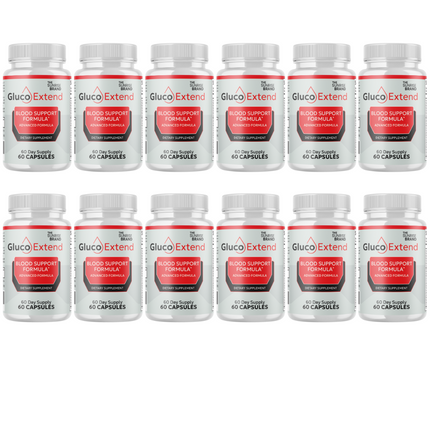 Gluco Extend Capsules Blood Support, GlucoExtend Pills - 12 Bottles