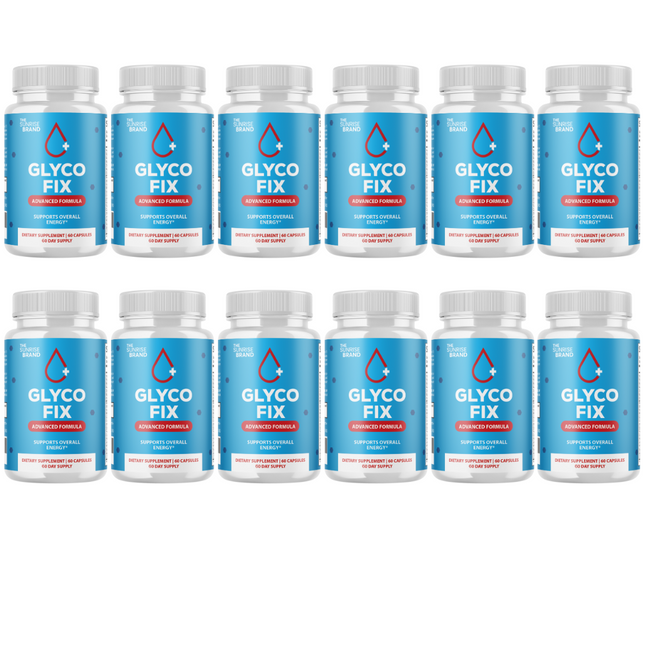 Glyco FIx Pills - Glyco Fix Blood Sugar Health Support Formula - 12 Bottles