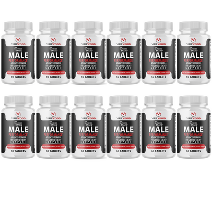 VirilWood Performance & Drive Pills for Men, Viril Wood Male Support - 12 Bottles