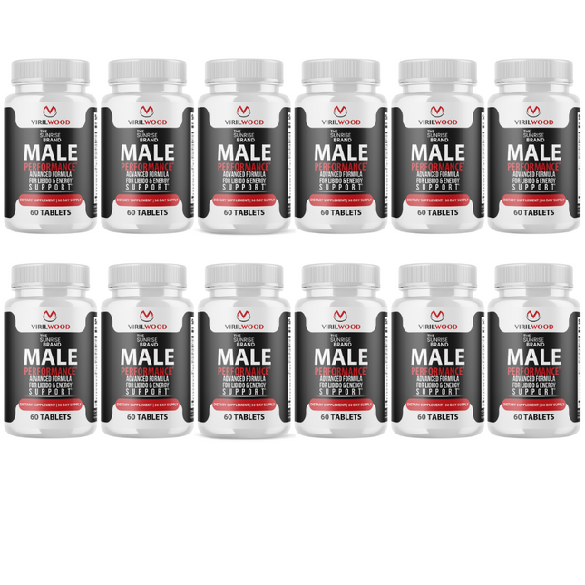 VirilWood Performance & Drive Pills for Men, Viril Wood Male Support - 12 Bottles