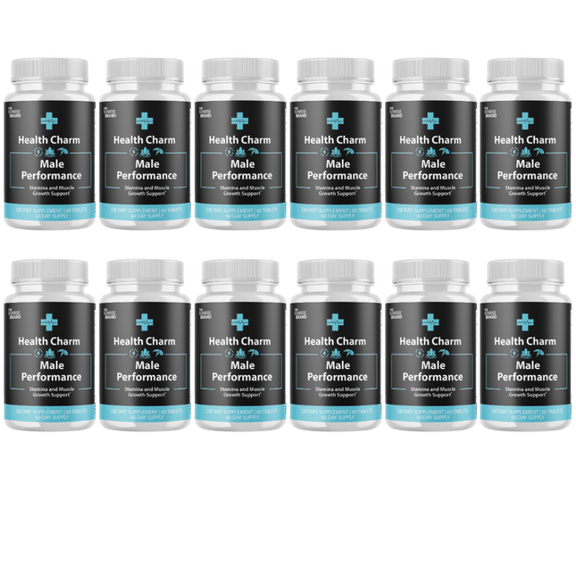 Health Charm Male Pills - Maximize Energy, Vitality & Stamina - 12 Bottles