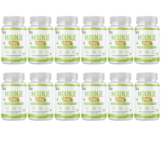 Mounje Pure Weight Loss Capsules, MounjePure Metabolism Booster Pills - 12 Bottles