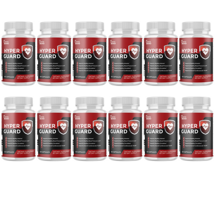 Hyper Guard Blood Support Pills for Healthy Blood Levels & Heart Health - 12 Bottle