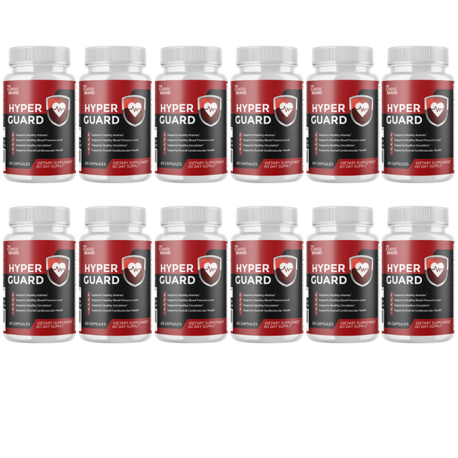 Hyper Guard Blood Support Pills for Healthy Blood Levels & Heart Health - 12 Bottle