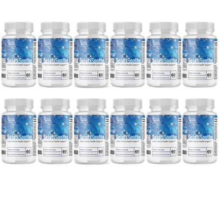 SciatiSoothe Sciatic Nerve Health Support Supplement - Nerve Support Formula - Officlal SciatiSoothe - 12 Bottles