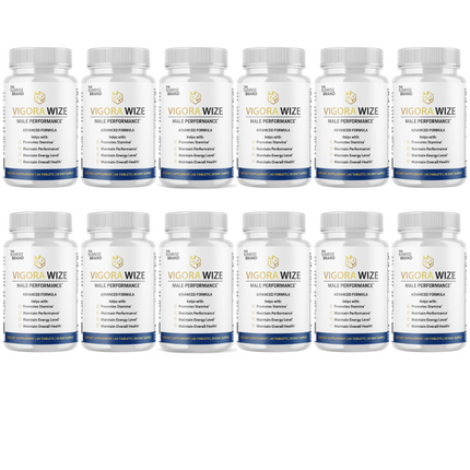 Vigorawize Performance Pills for Men, VigoraWize Advance Testo Boost- 12 Bottles