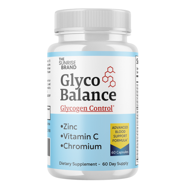 Glyco Balance Glycogen Control Pills for Blood Pressure + Sugar Support - 60 Capsules