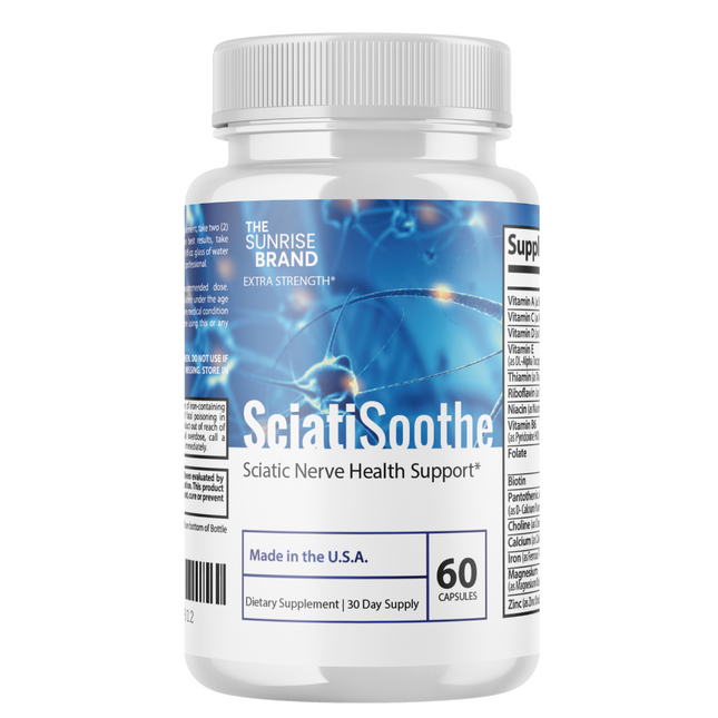 SciatiSoothe Nerve Health, Fortify Nerve Health, Healthy Nerve Function, Healthy Blood Circulation, Supplement - Official Sciati Soothe - 1 Bottle