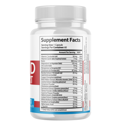 Trusted Relief Blood Support Pills for Managing Sugar & Pressure Levels - 60 Capsules