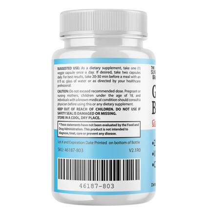 Glyco Balance Glycogen Control Pills for Blood Pressure + Sugar Support - 12 Bottles