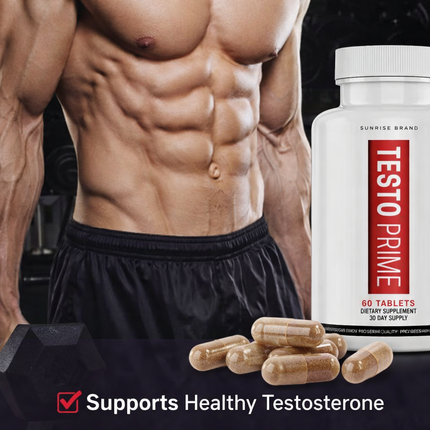 Testo Prime Tablets Extra Strength Formula Supplement - 6 Pack