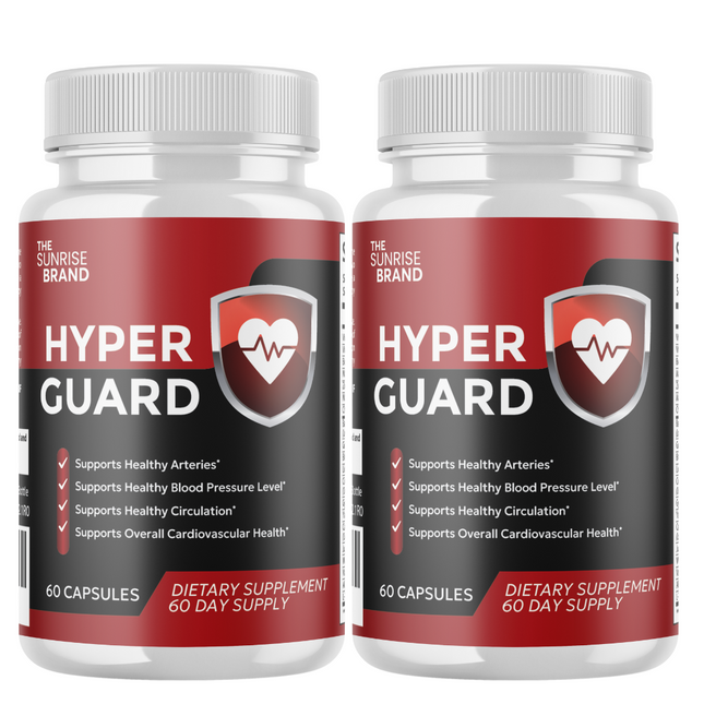 Hyper Guard Blood Support Pills for Healthy Blood Levels & Heart Health - 2 Bottles