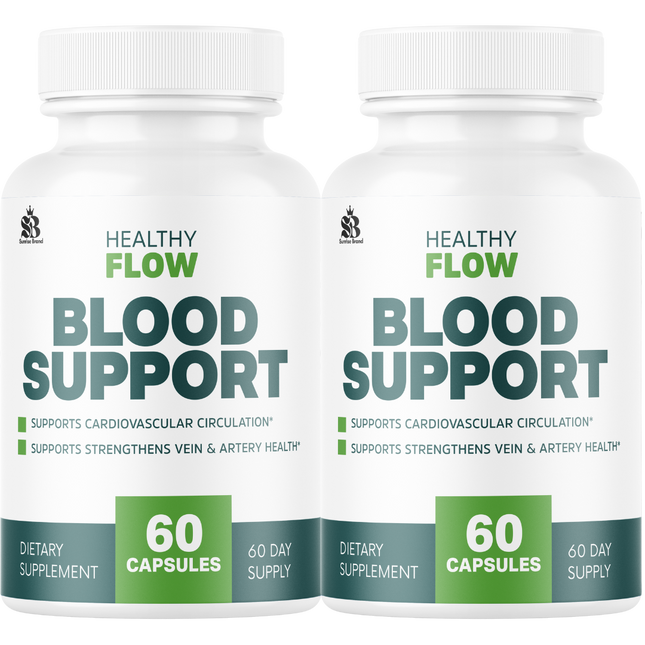 (2 Pack) Healthy Flow Blood Support - HealthyFlow Support - Maximum Strength, Vitamins for Overall Health & Wellness, 120 Capsules for 2 Months