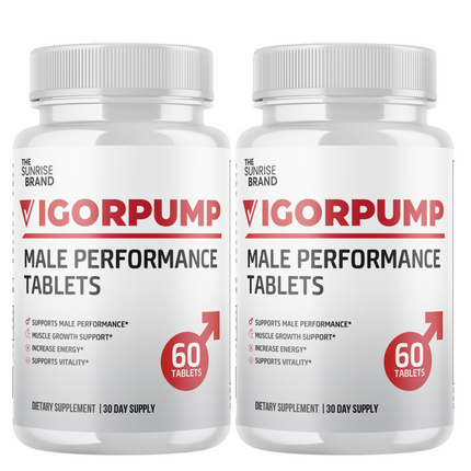 Vigor Pump for Men Advanced Drive and Energy Support Male Performance- 2 Bottles
