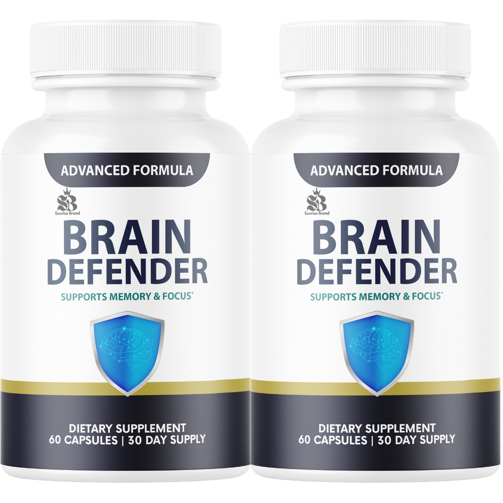(2 Pack) Brain Defender - Official Brain Defender Supplement Advanced Pills, Natural Brain Defender Brain and Memory Support, 120 Capsules for 2 Months