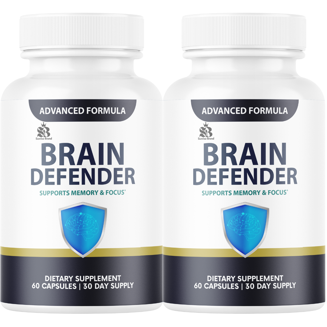 (2 Pack) Brain Defender - Official Brain Defender Supplement Advanced Pills, Natural Brain Defender Brain and Memory Support, 120 Capsules for 2 Months