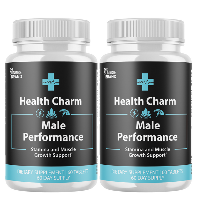 Health Charm Male Pills - Maximize Energy, Vitality & Stamina - 2 Bottles