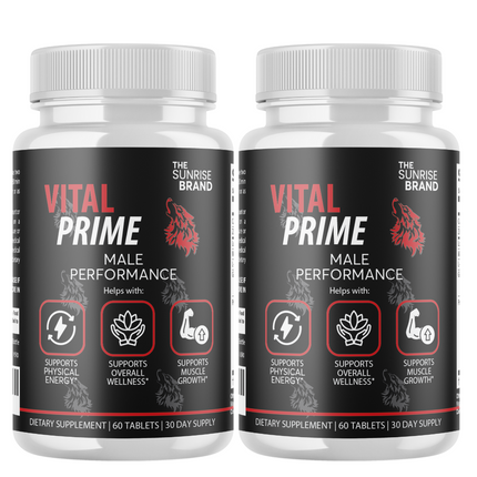 Vital Prime Men Pills, Maximize Energy, Vitality & Stamina - 2 Bottles