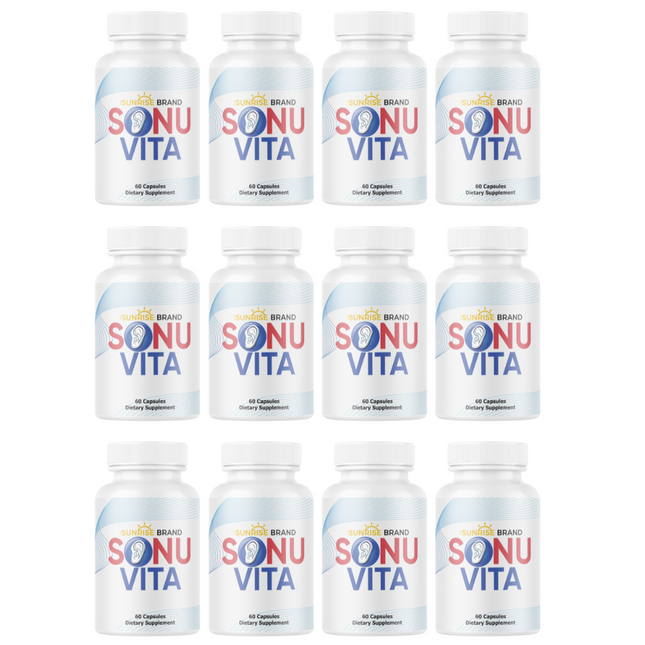 Sonuvita Hearing Support-Enhance Ear Health & Healthy Hearing 12pck 720 Capsules