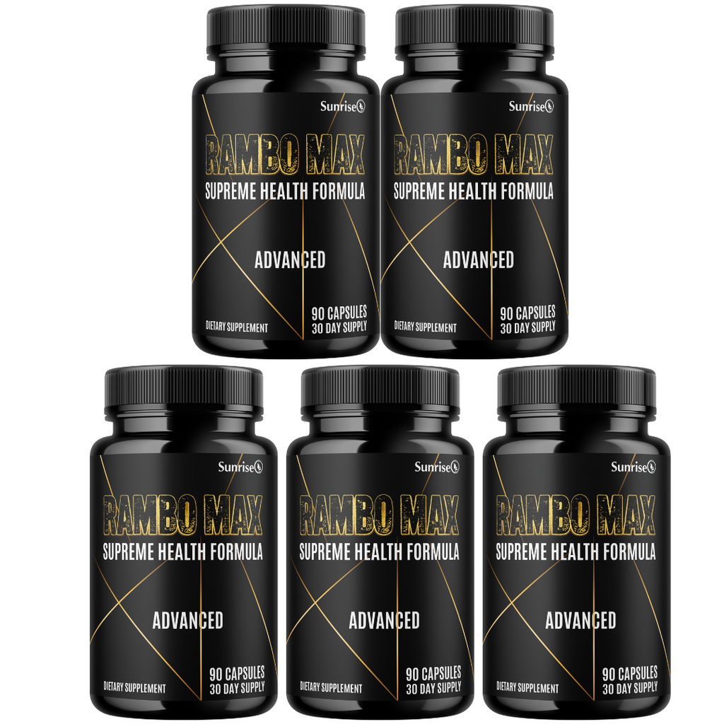 Rambo Max Male Performance Supplement, (5 Pack) Official Male Health S ...